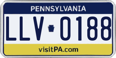 PA license plate LLV0188