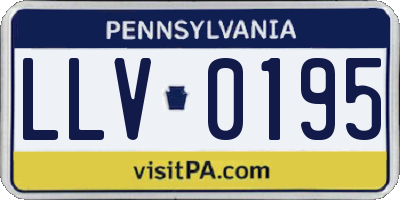 PA license plate LLV0195