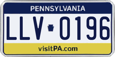 PA license plate LLV0196