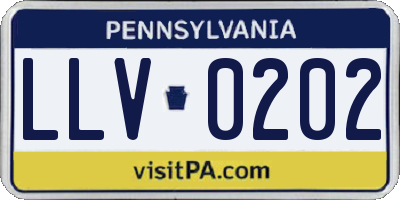 PA license plate LLV0202