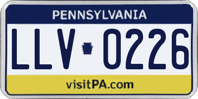 PA license plate LLV0226