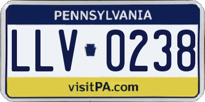 PA license plate LLV0238