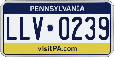 PA license plate LLV0239