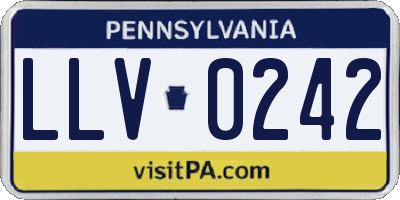 PA license plate LLV0242