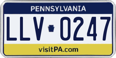 PA license plate LLV0247