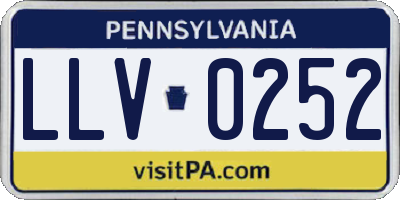 PA license plate LLV0252