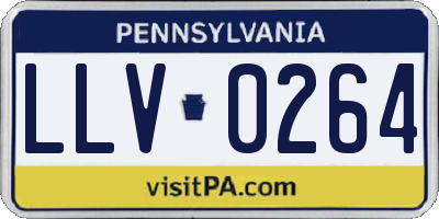 PA license plate LLV0264