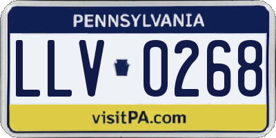 PA license plate LLV0268