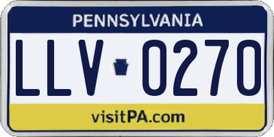 PA license plate LLV0270