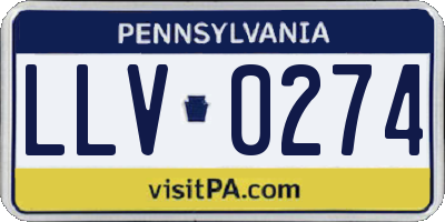 PA license plate LLV0274