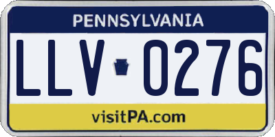 PA license plate LLV0276