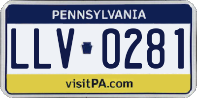 PA license plate LLV0281