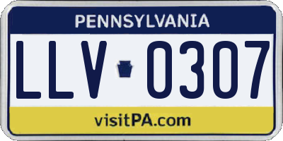 PA license plate LLV0307