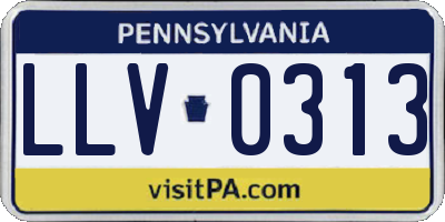 PA license plate LLV0313