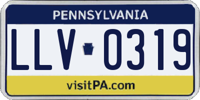PA license plate LLV0319