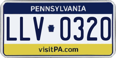 PA license plate LLV0320
