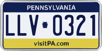 PA license plate LLV0321