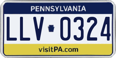 PA license plate LLV0324