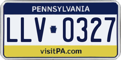 PA license plate LLV0327