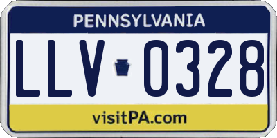 PA license plate LLV0328