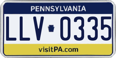 PA license plate LLV0335