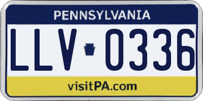 PA license plate LLV0336