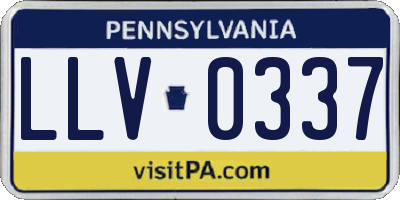 PA license plate LLV0337