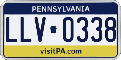 PA license plate LLV0338