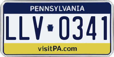 PA license plate LLV0341