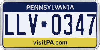 PA license plate LLV0347