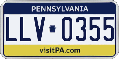 PA license plate LLV0355