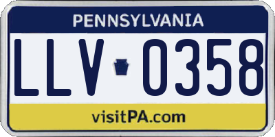 PA license plate LLV0358