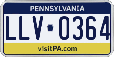 PA license plate LLV0364