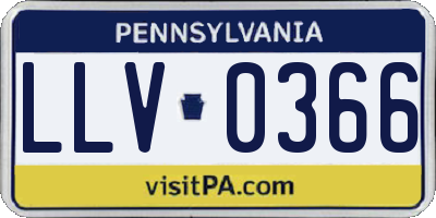 PA license plate LLV0366