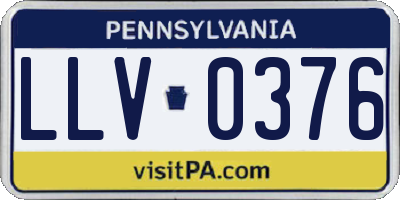PA license plate LLV0376