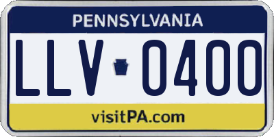 PA license plate LLV0400
