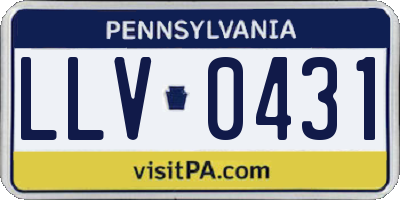 PA license plate LLV0431