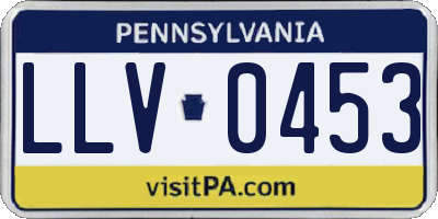 PA license plate LLV0453
