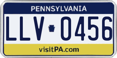 PA license plate LLV0456