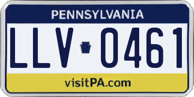 PA license plate LLV0461