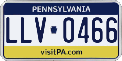 PA license plate LLV0466