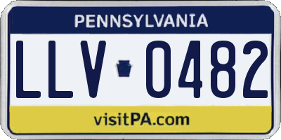 PA license plate LLV0482