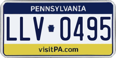PA license plate LLV0495