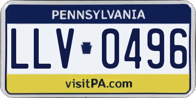 PA license plate LLV0496