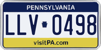 PA license plate LLV0498