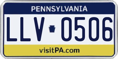 PA license plate LLV0506