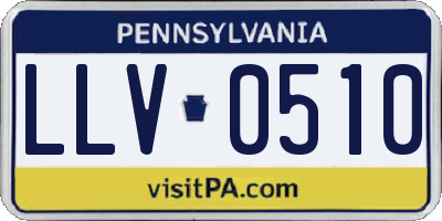PA license plate LLV0510