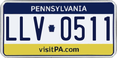 PA license plate LLV0511
