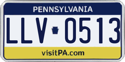 PA license plate LLV0513
