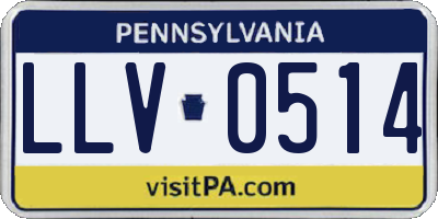 PA license plate LLV0514